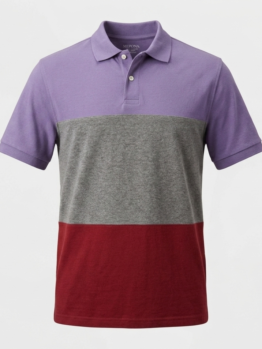 Merona Men’s Colorblock Polo‎ Shirt - Lavender, Gray & Burgundy